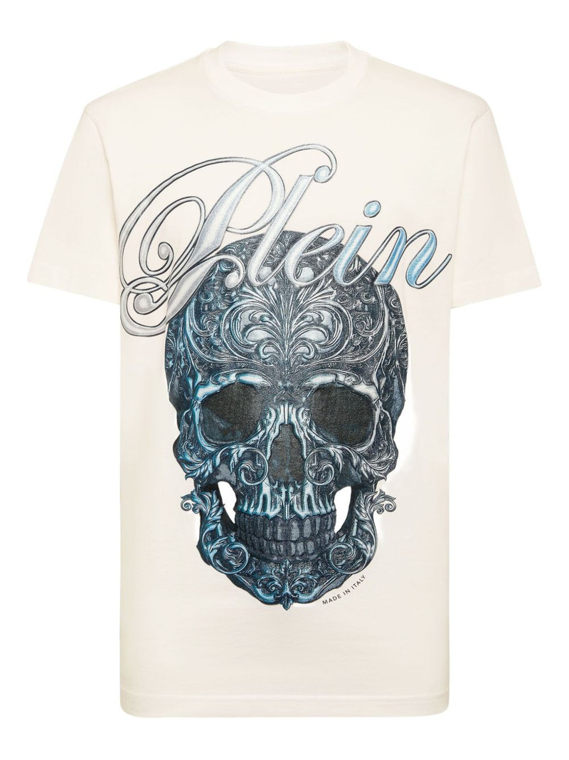 skull-print cotton T-shirt 1
