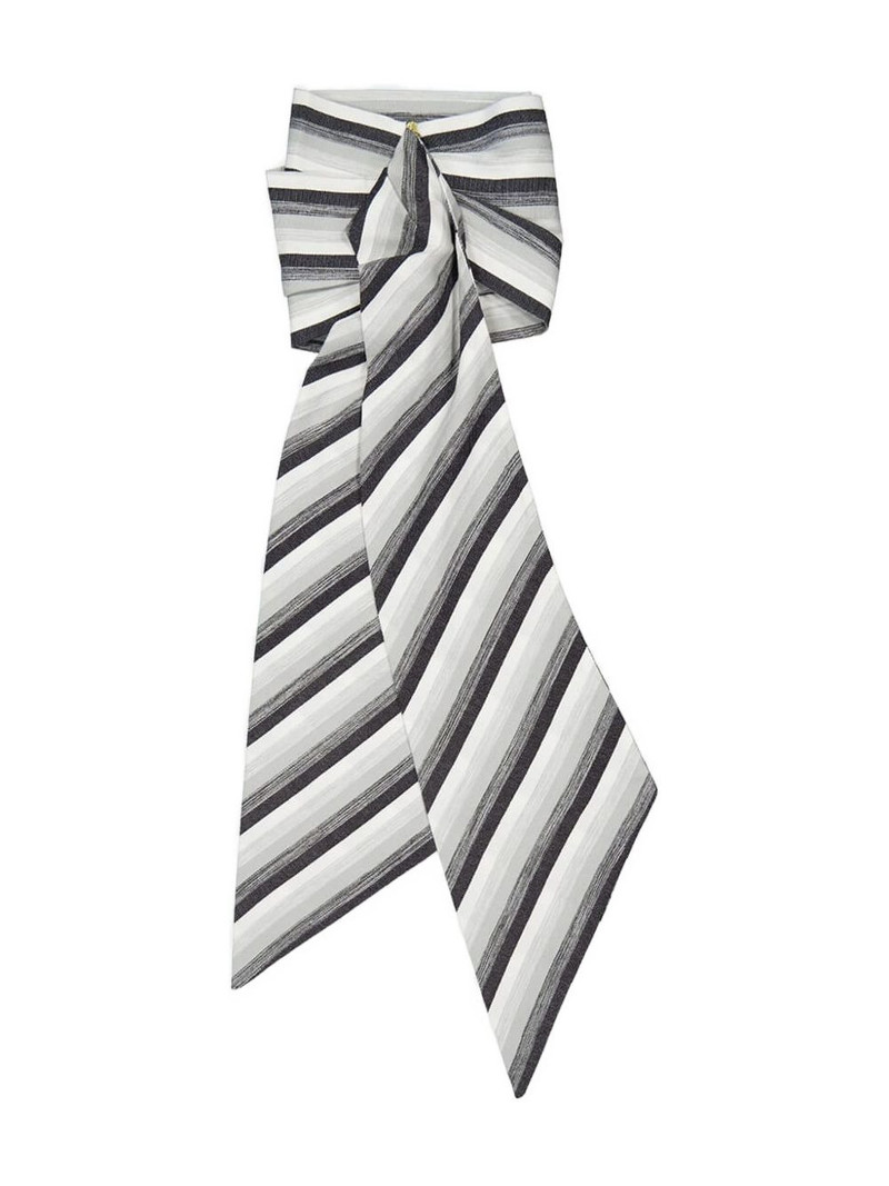 striped cotton-blend scarf 1