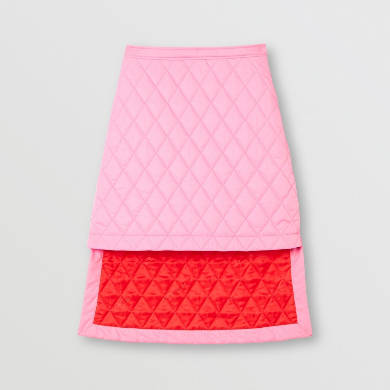 Asymmetric Diamond Quilted Skirt - 1