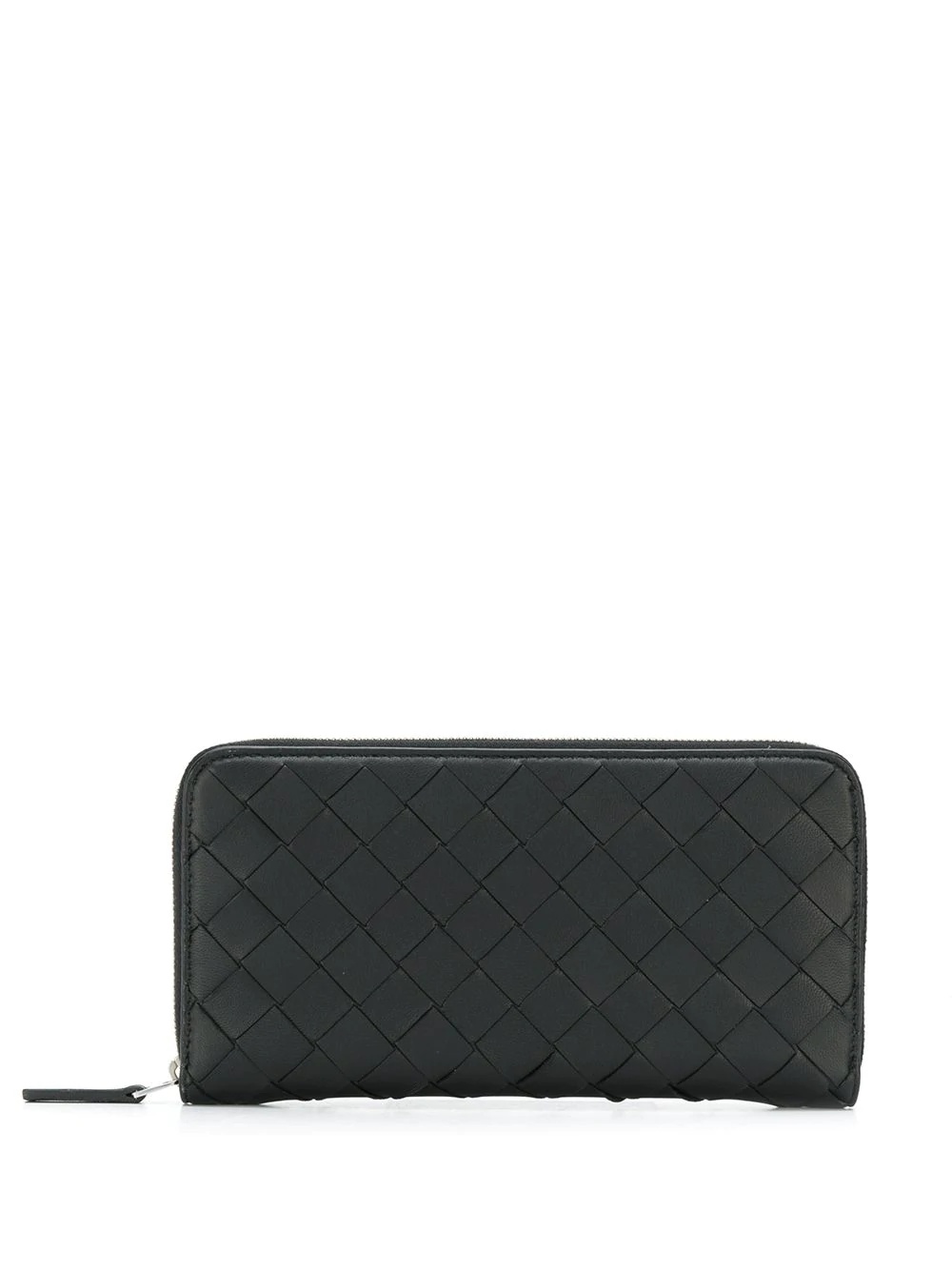 intrecciato weave zip-around wallet - 1