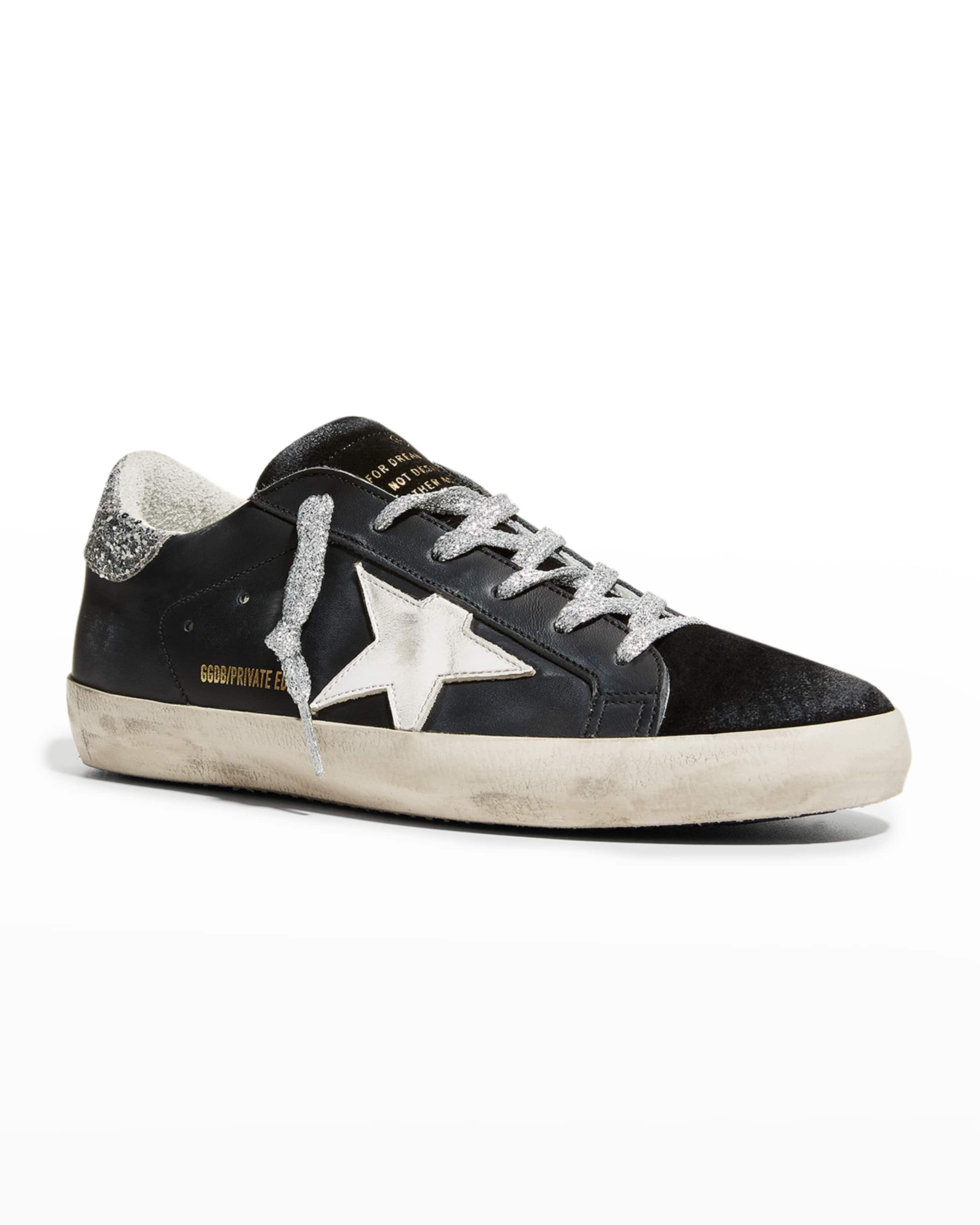 Superstar Leather Glitter Low-Top Sneakers - 2