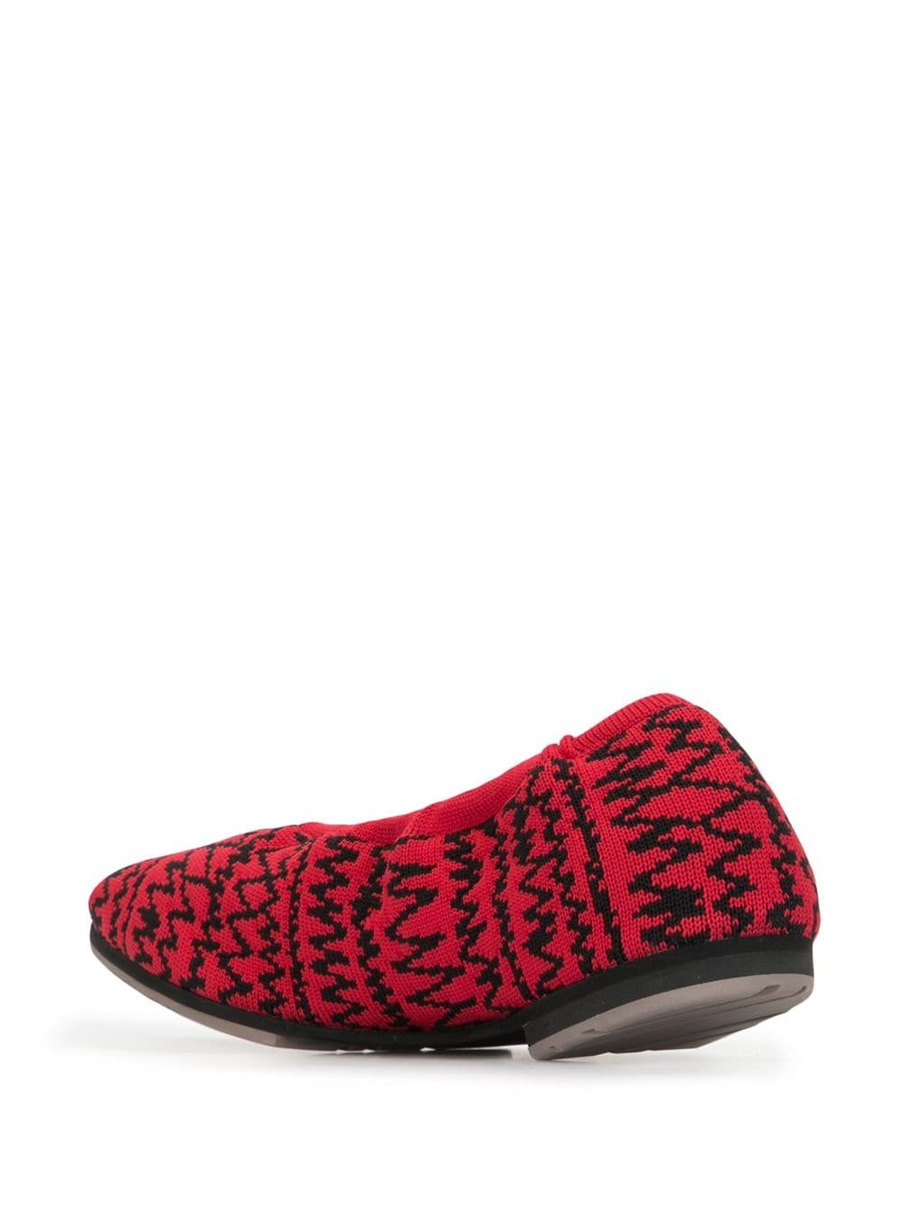 jacquard knit ballerina shoes - 3