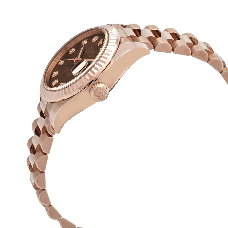 Rolex Lady Datejust Chocolate Diamond Dial Automatic 18 Carat Rose Gold President Watch 279175CHDP - 2