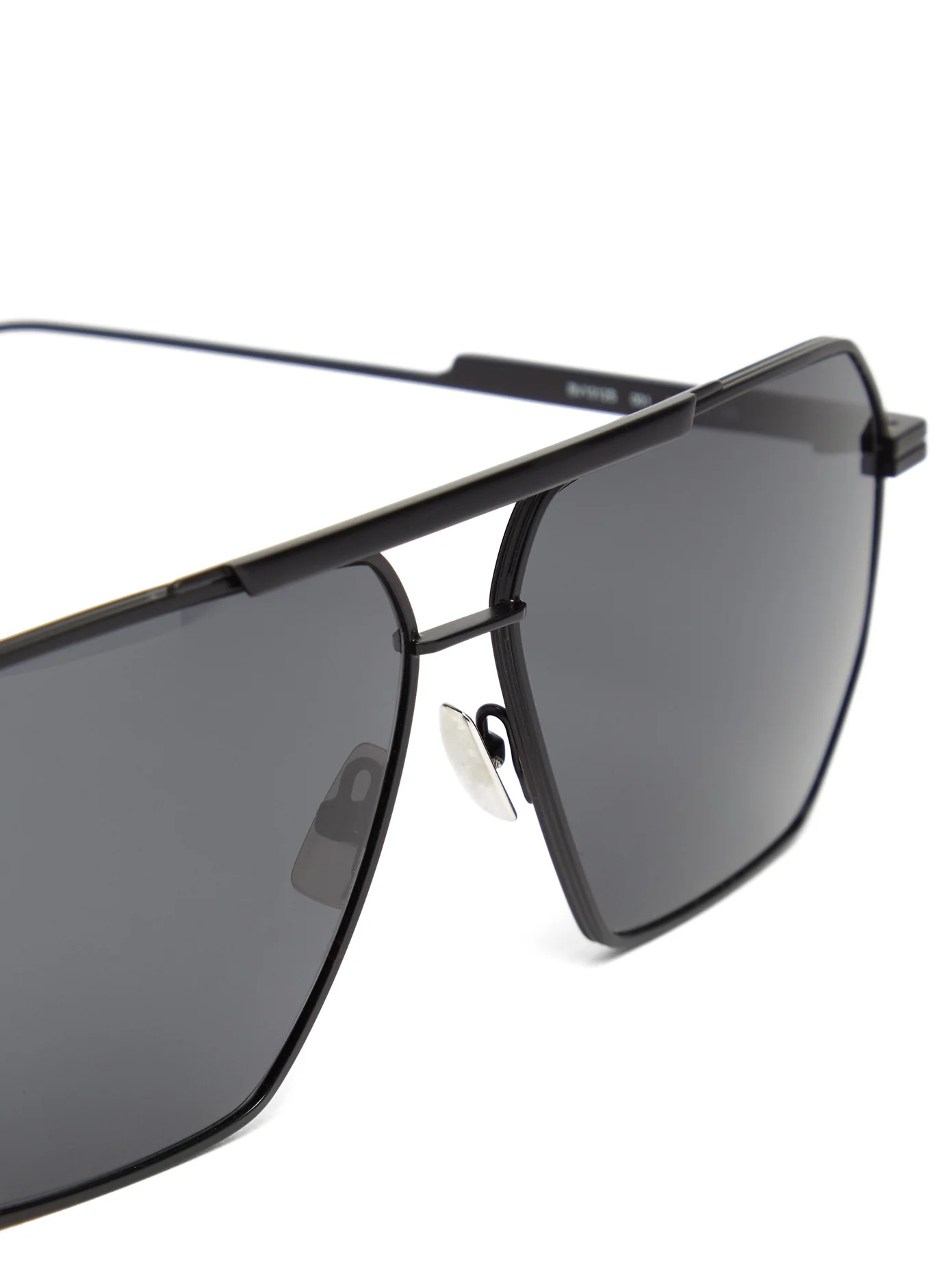 Double-bridge aviator metal sunglasses - 6