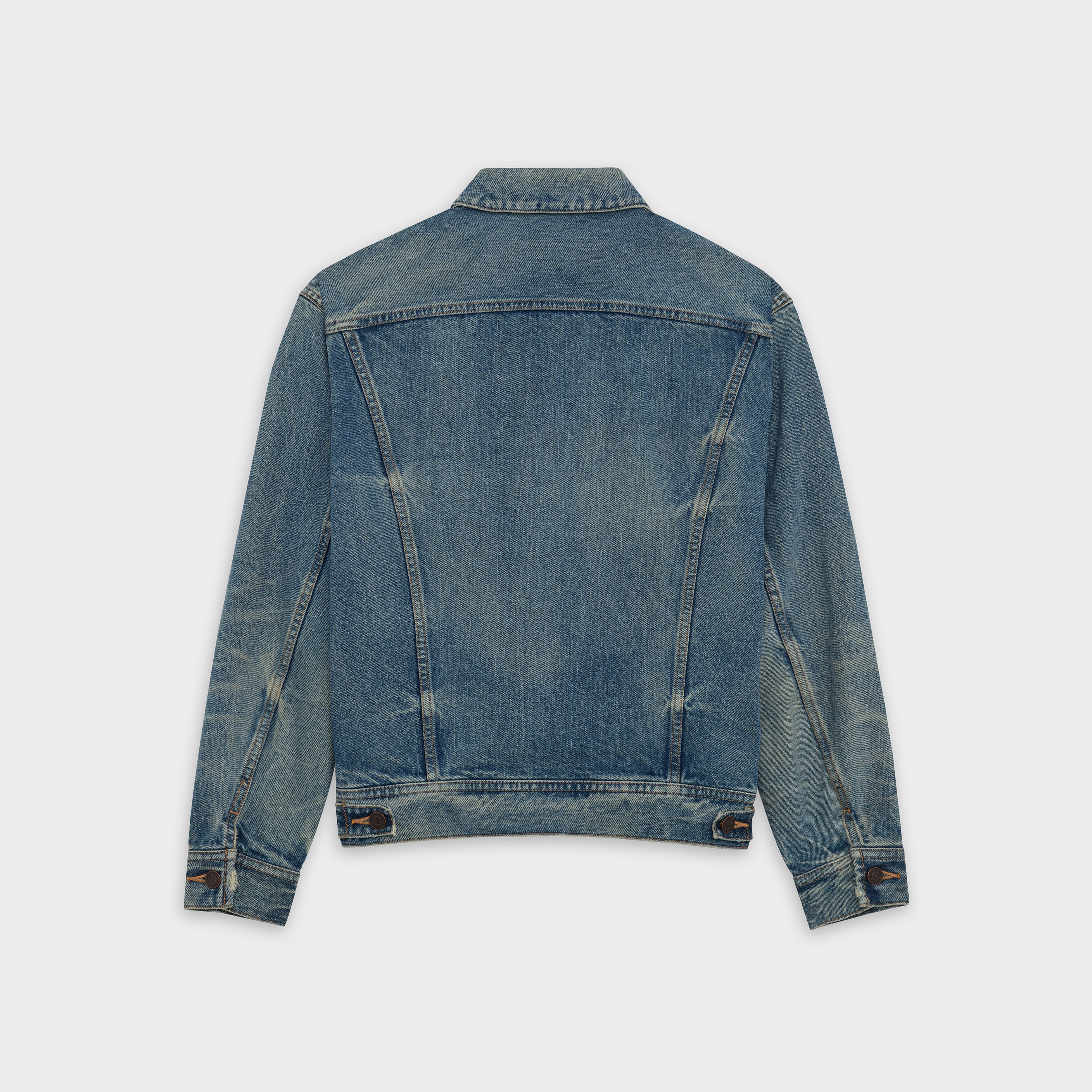 celine trucker jacket in opera wash denim - 2