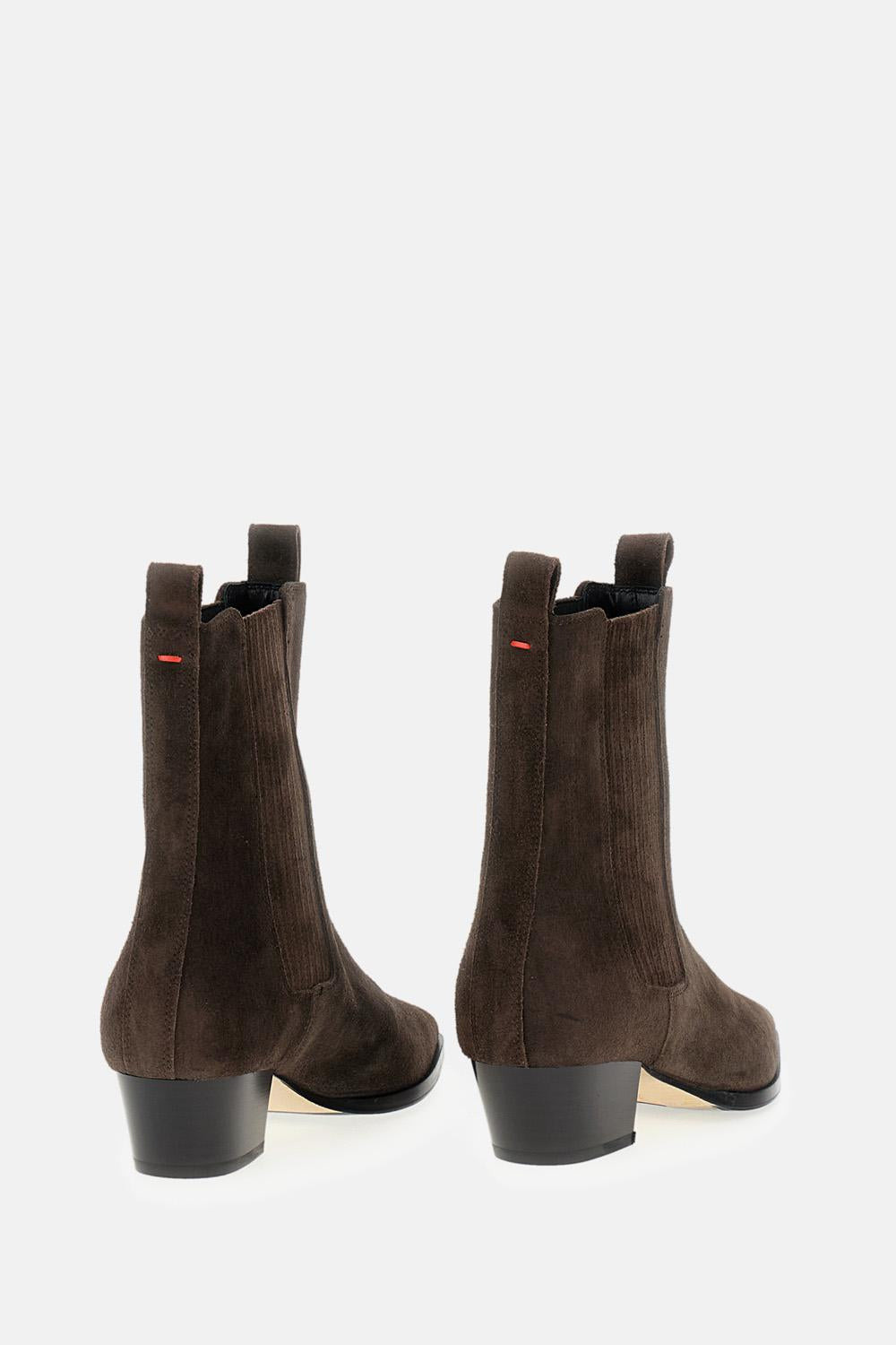 AGATA cow suede leather moka - 5