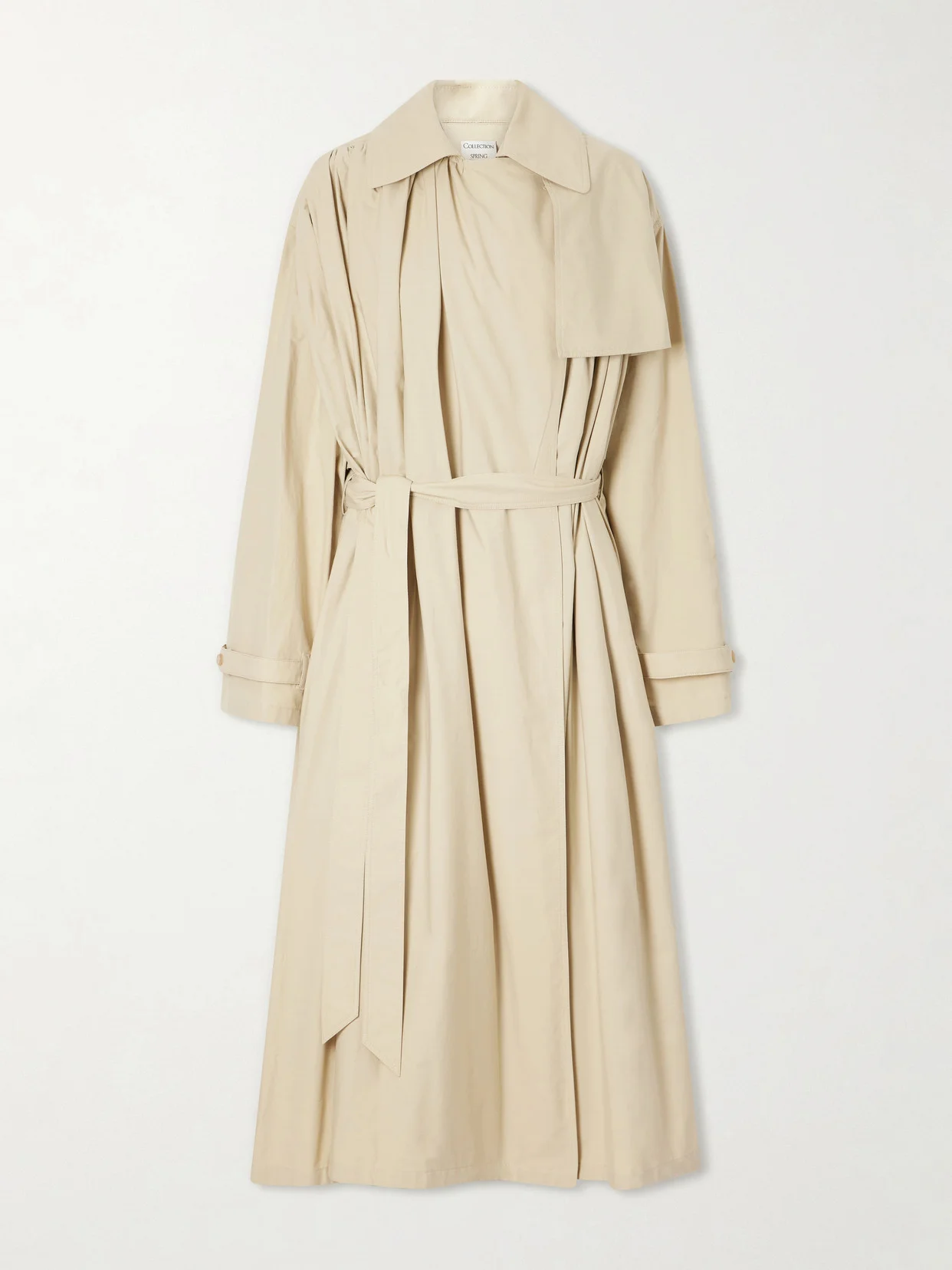 Mireille Ruched Cotton-gabardine Trench Coat - 1