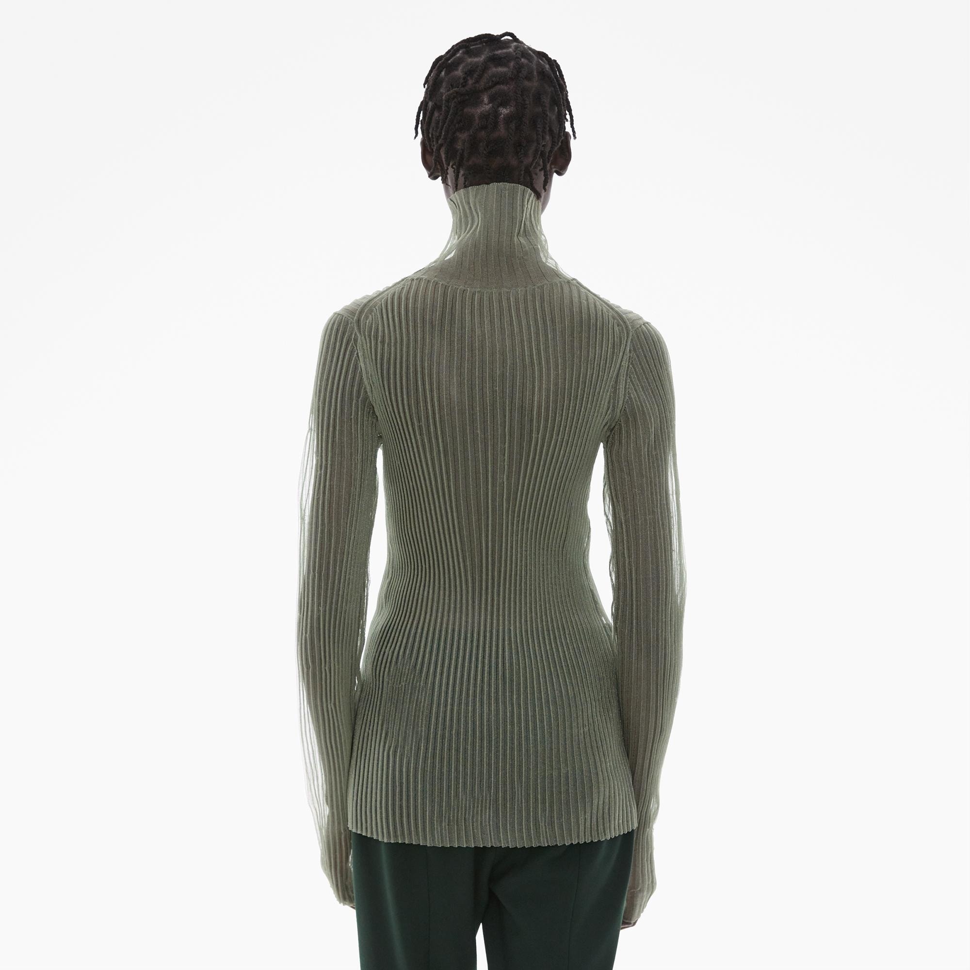 SHEER TURTLENECK TEE - 4