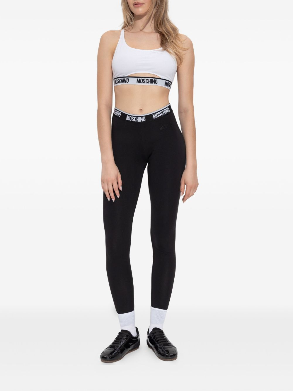 cut-out logo-band top - 2