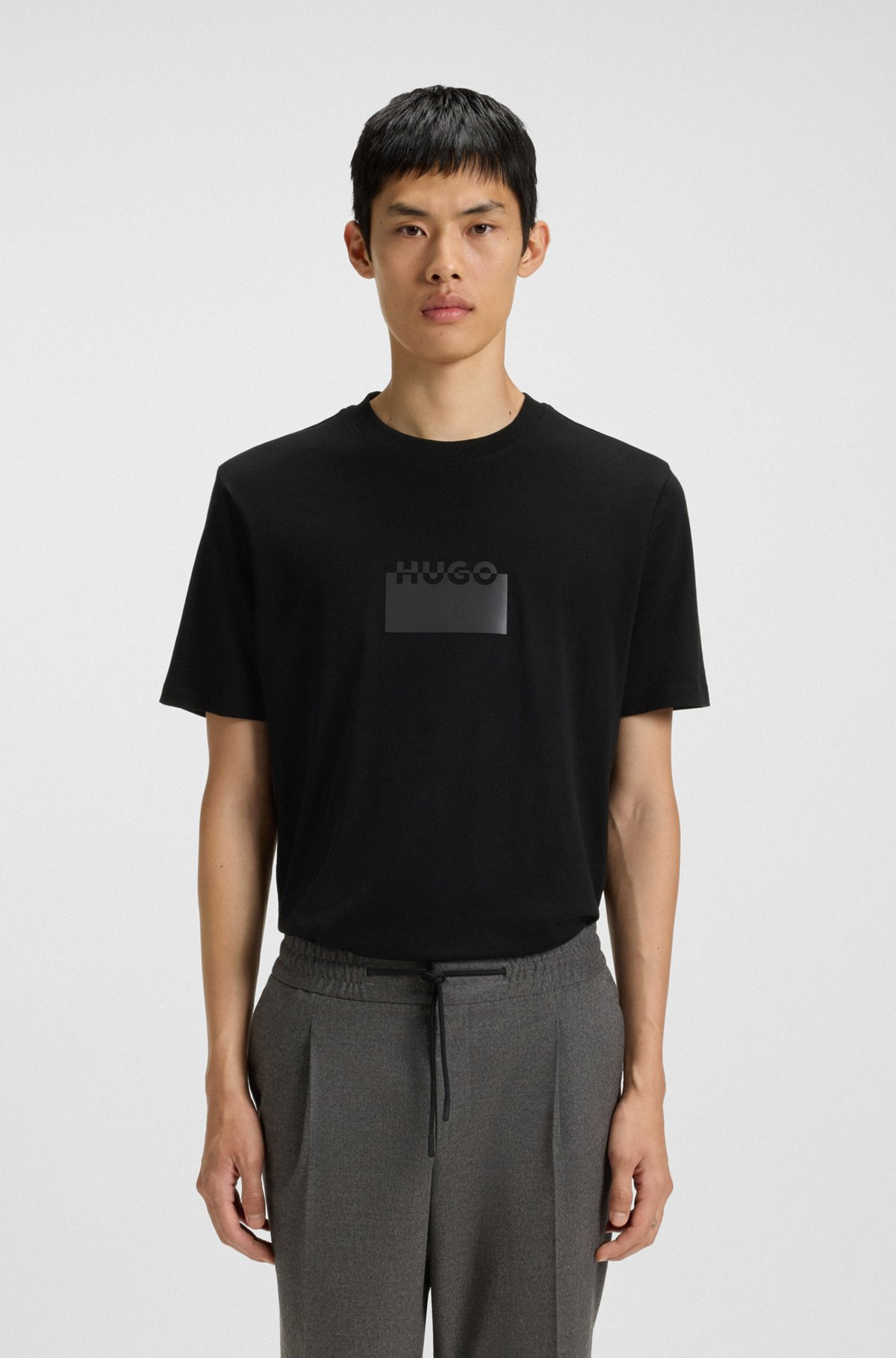 COTTON JERSEY T-SHIRT WITH MIXED-PRINT LOGO - 2