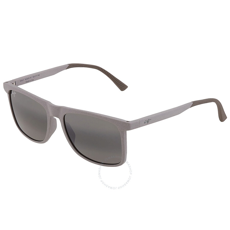 Maui Jim Makamae Neutral Grey Rectangular Men's Sunglasses 619-14 56 - 4
