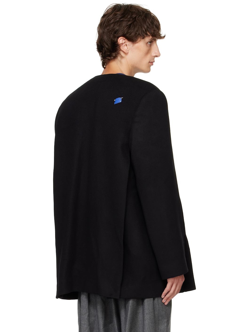 Black Wool Coat - 3
