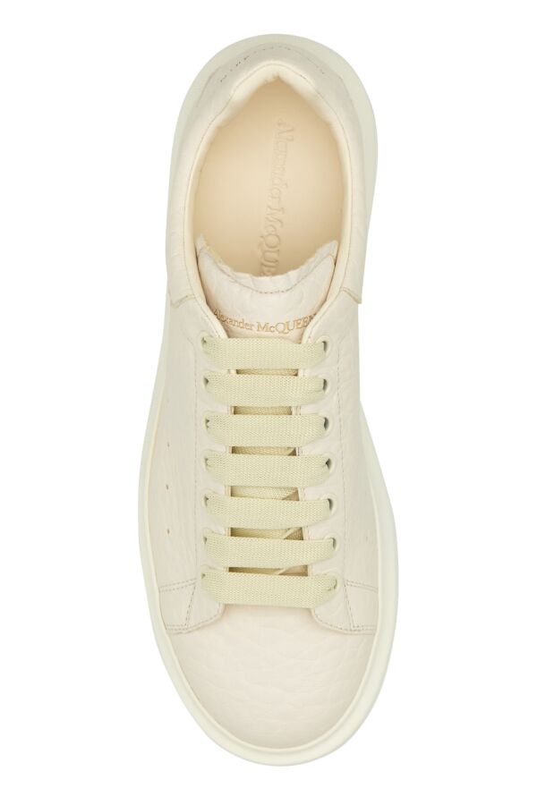 White leather sneakers with white leather heel - 4