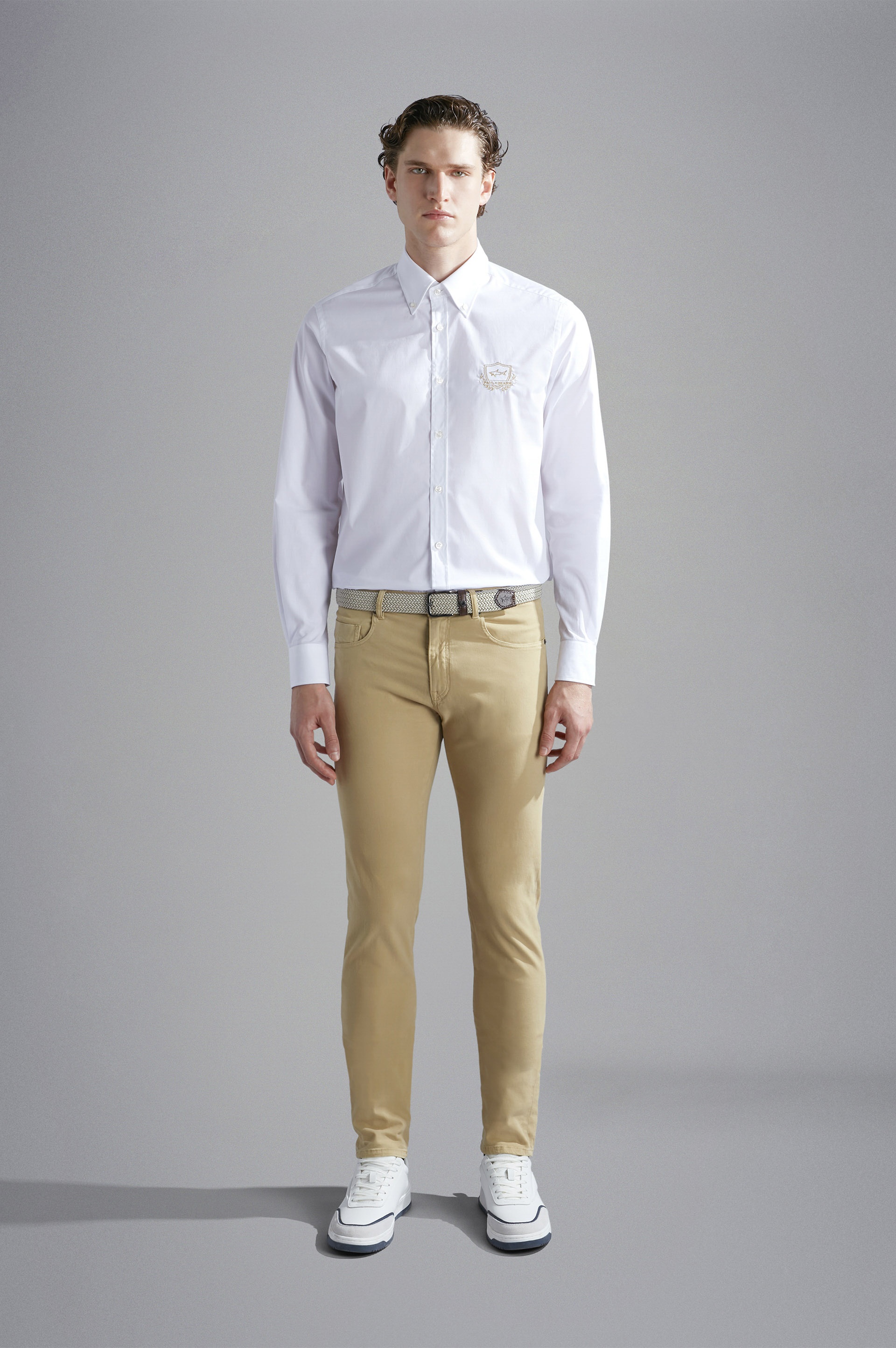 STRETCH COTTON 5 POCKETS TROUSERS - 2