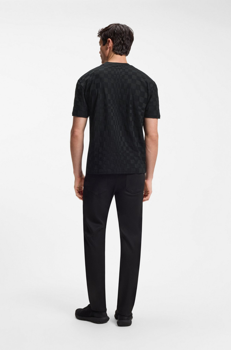 PORSCHE X BOSS RELAXED-FIT T-SHIRT IN COTTON JACQUARD 5