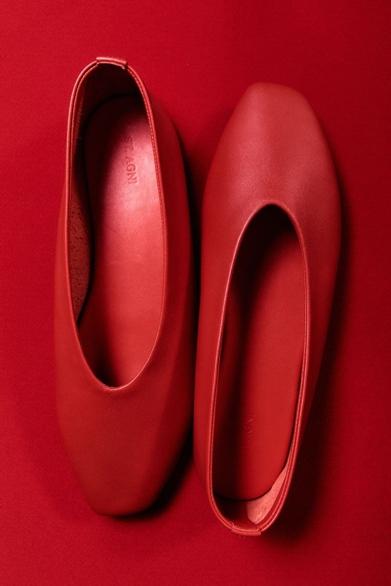 Soft Glove Ballet Flat - Rosso 6