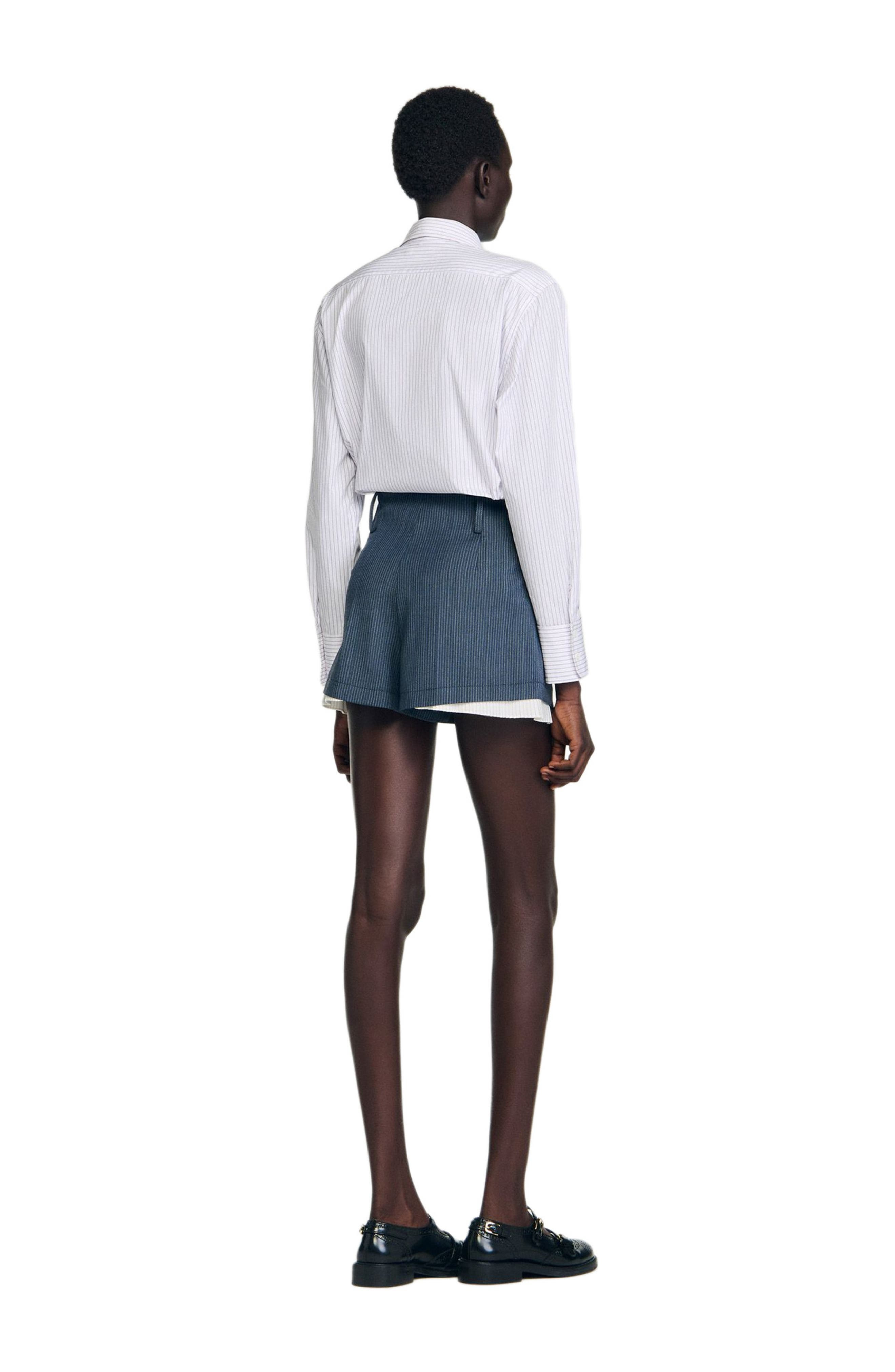 SANDRO Striped layered shorts in Blue at Nordstrom - 2