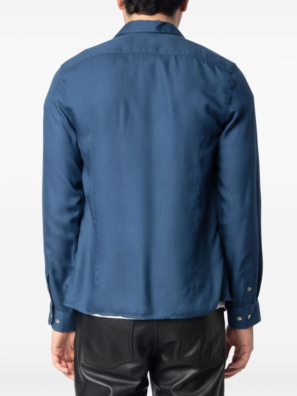 logo-embroidered shirt - 6