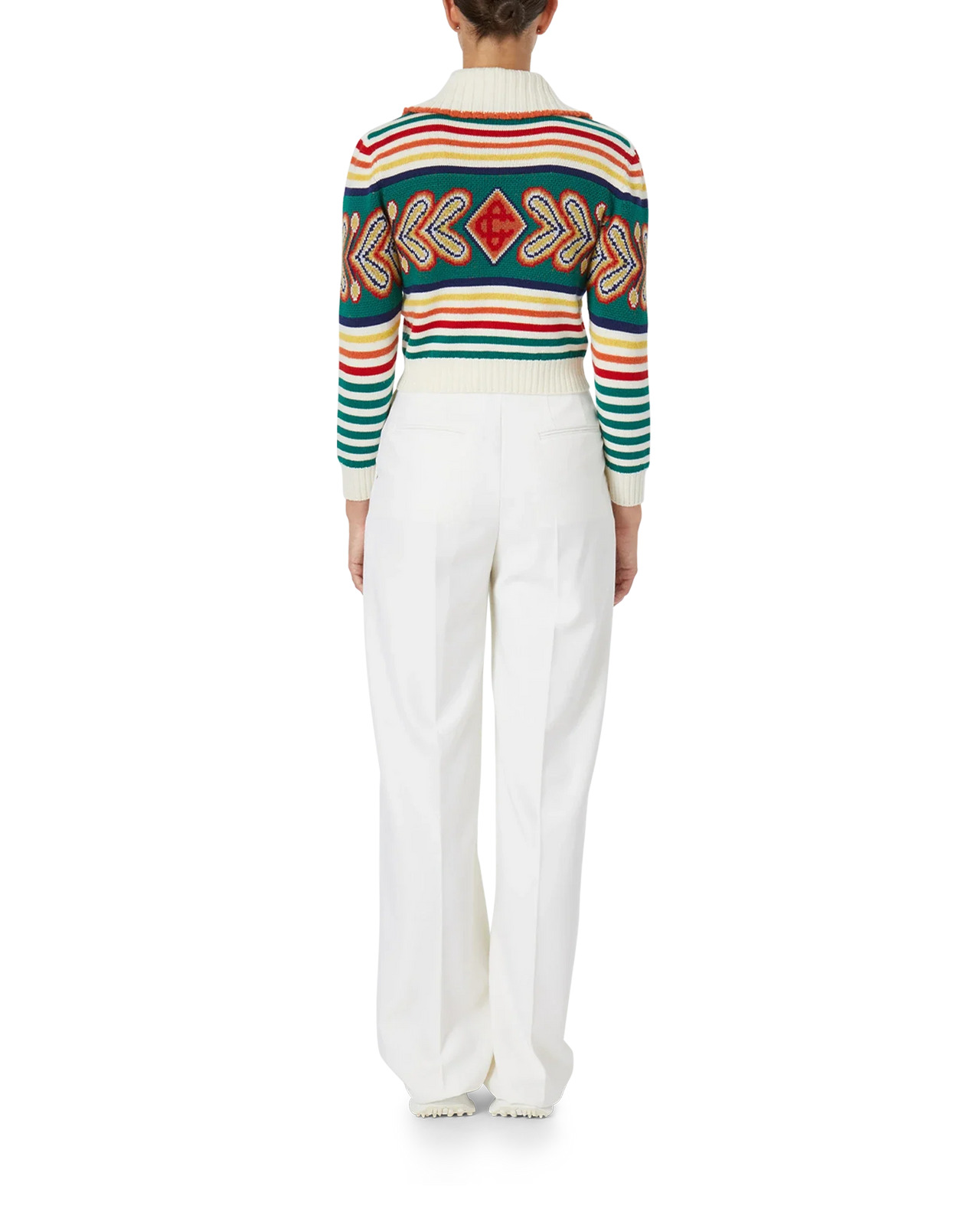 Multicolour Diamond Zip Up Jumper - 4