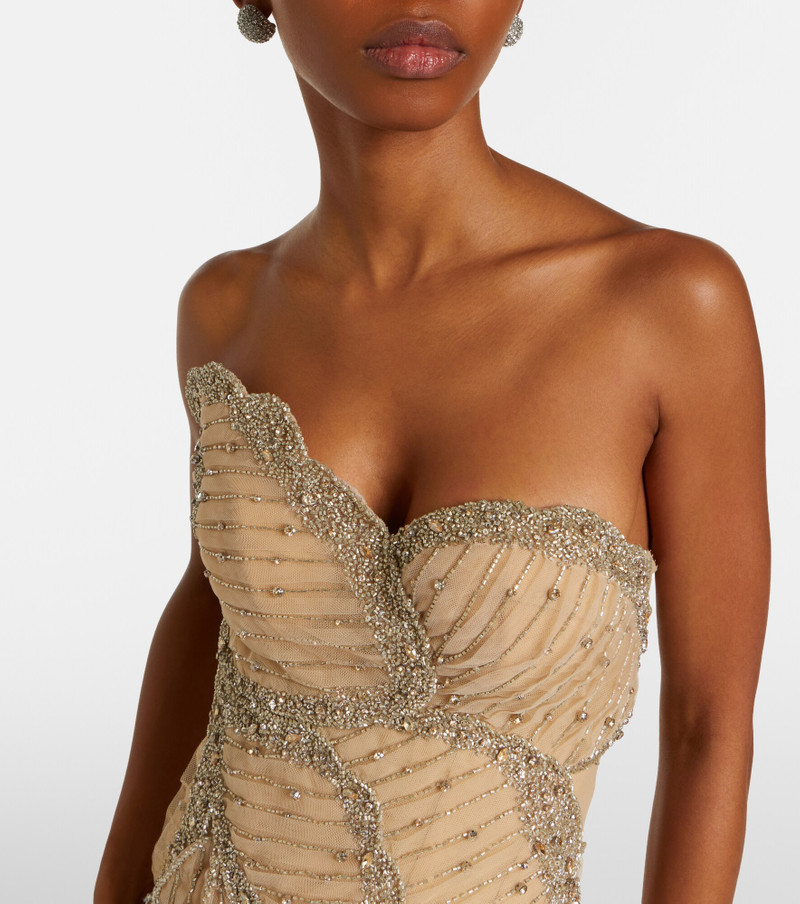Sylvie embellished georgette cocktail dress 3