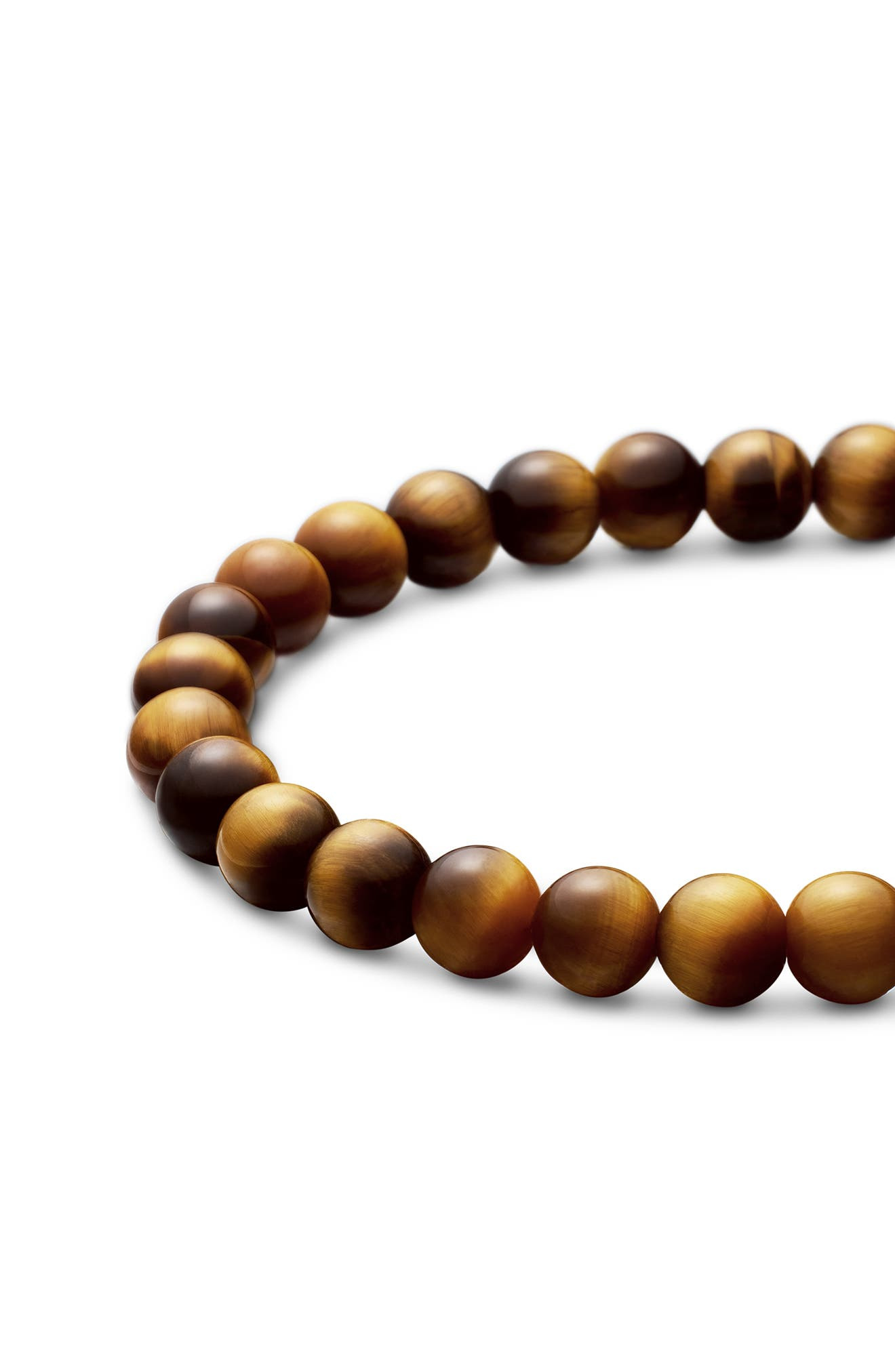 David Yurman Men's Spiritual Beads Bracelet in Sterling Silver with Tiger's Eye, 6mm in Tiger Eye at - 7