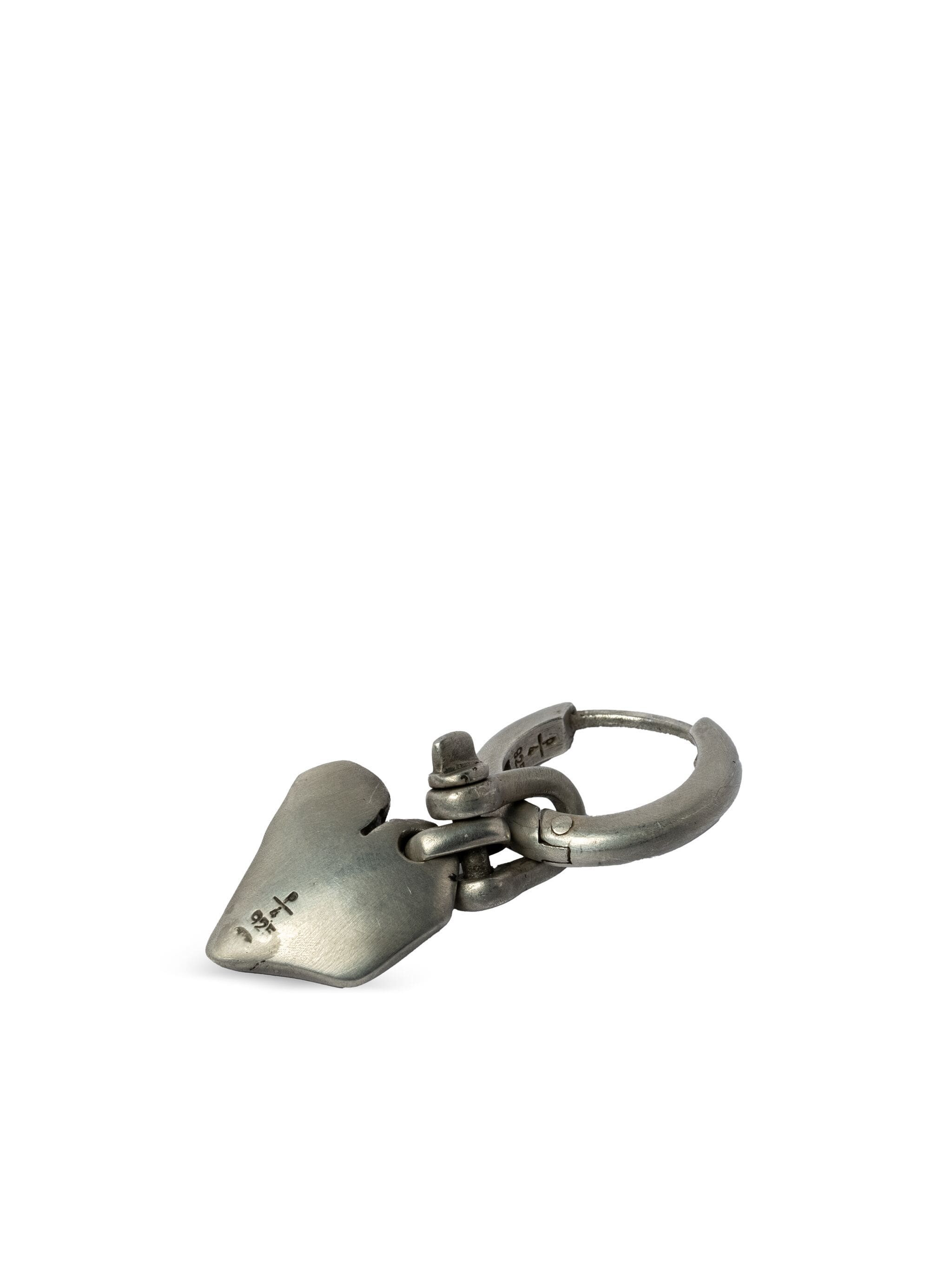 PARTS OF FOUR Jazz's Solid Heart Earring (Extra Small, 0.2 CT, Tiny Faceted Diamond Slab, DA+FCDIA) - 3