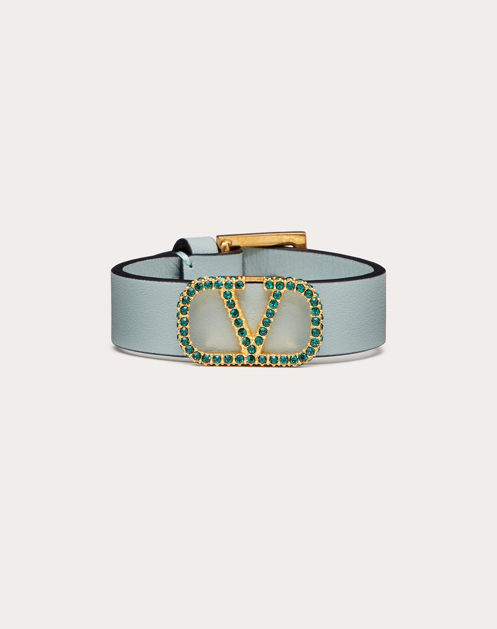 VLogo Signature Leather Bracelet - 1