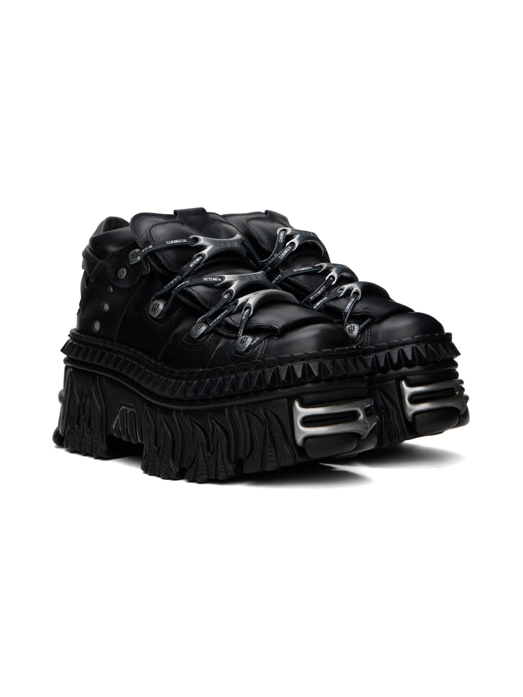 Black New Rock Edition Platform Sneakers - 4