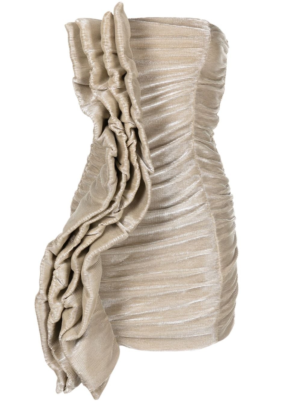 ruched plissÃ© minidress - 1