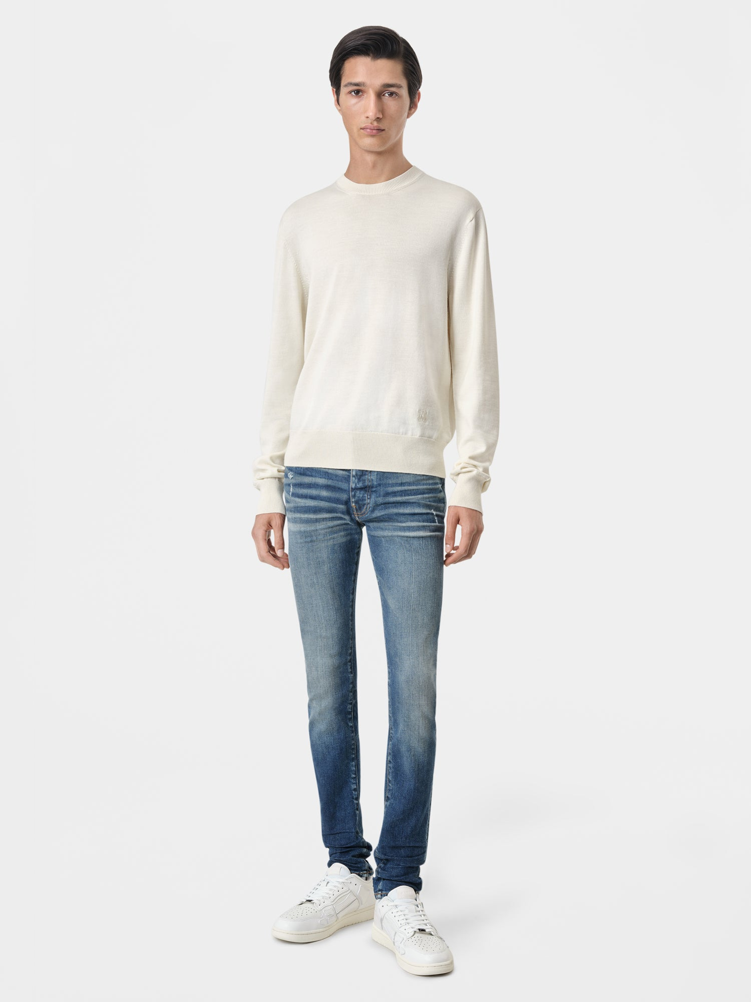 LONG SLEEVE CREW-ALABASTER - 3