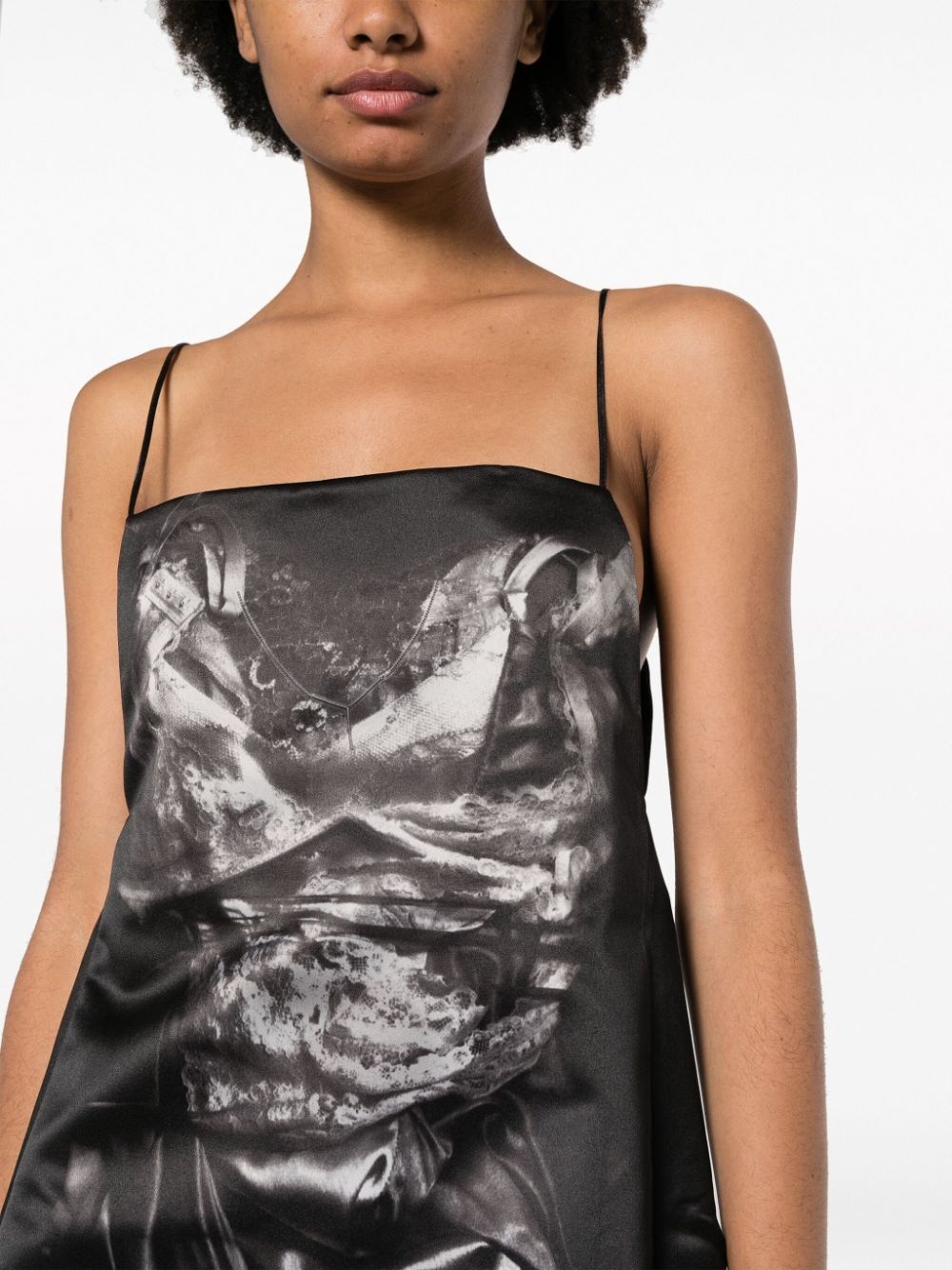 Compact-print slip mini dress - 5