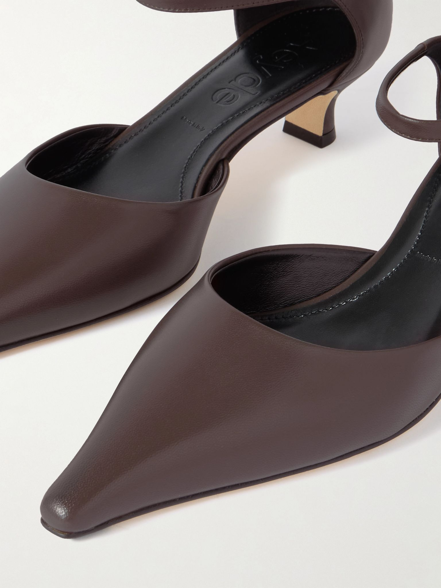 Tillie leather pumps Dark brown - 4