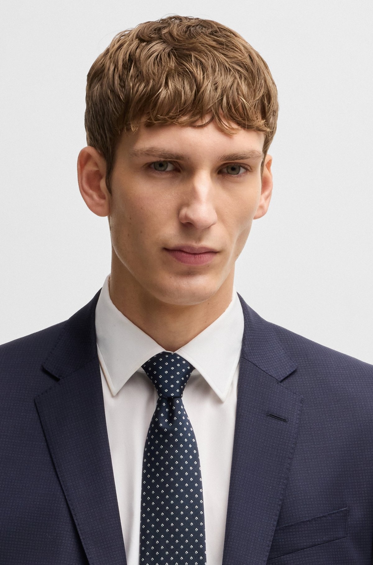 SILK-BLEND TIE WITH JACQUARD-WOVEN PATTERN - 2
