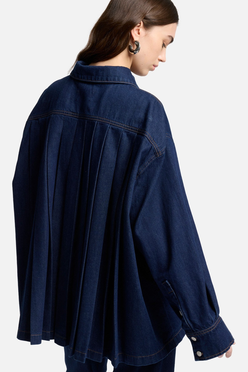 MANKIND Pleated Overshirt in Franklin 4