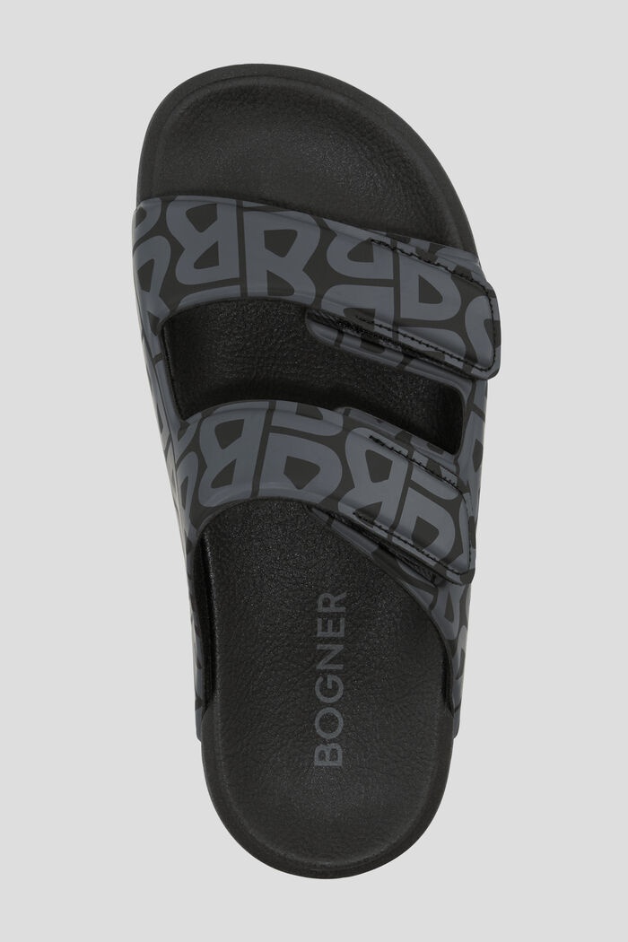 Biarritz Slip-ons in Black/Gray - 5