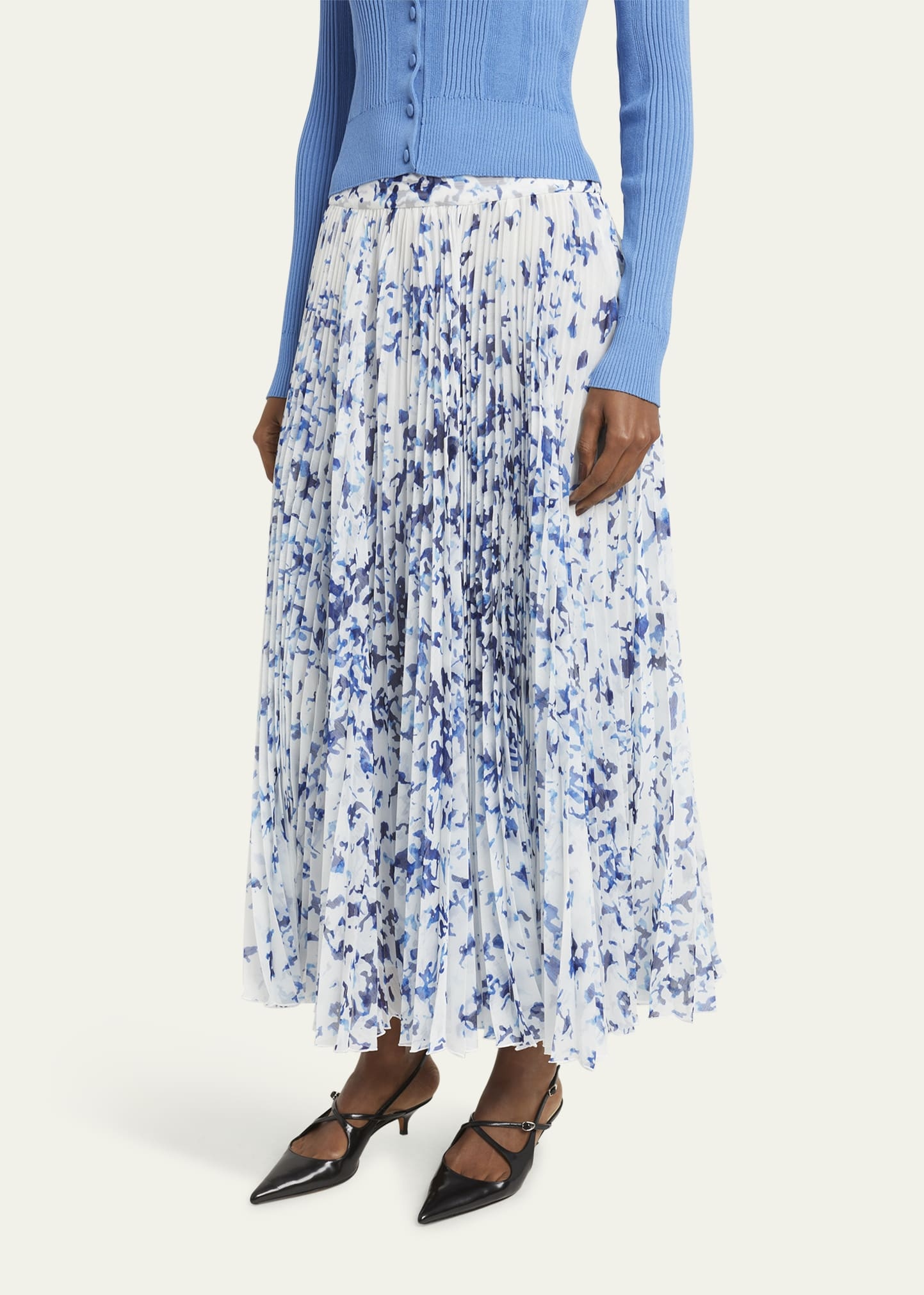 Cecily Printed Crinkle Chiffon Skirt - 4