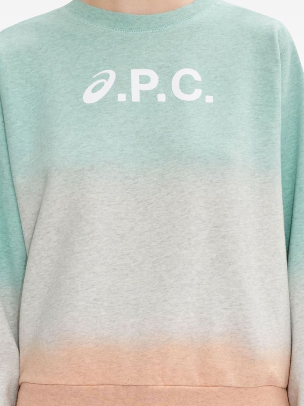 ombre logo-print sweatshirt - 4
