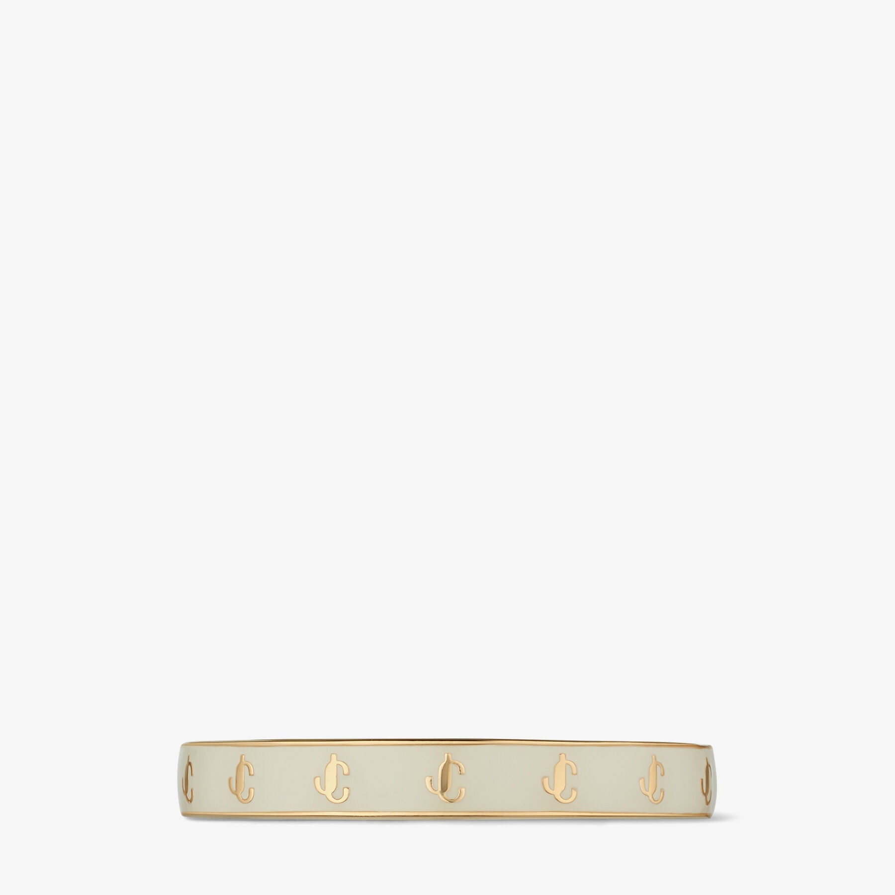 JC Enamel Bangle
Gold-Finish Metal and Latte Enamel JC Bangle - 3