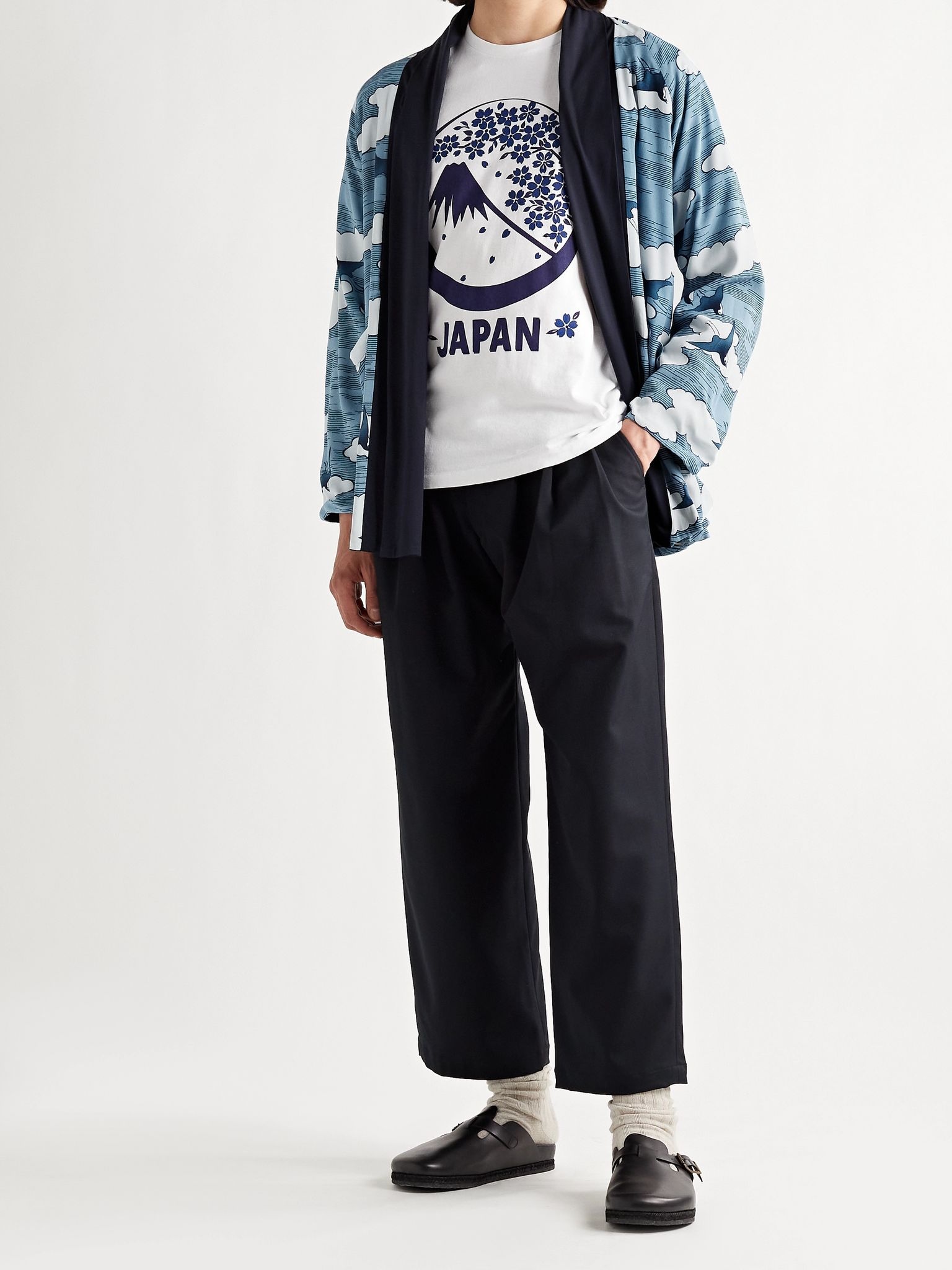 Reversible Printed Chirimen Crepe Jacket - 2