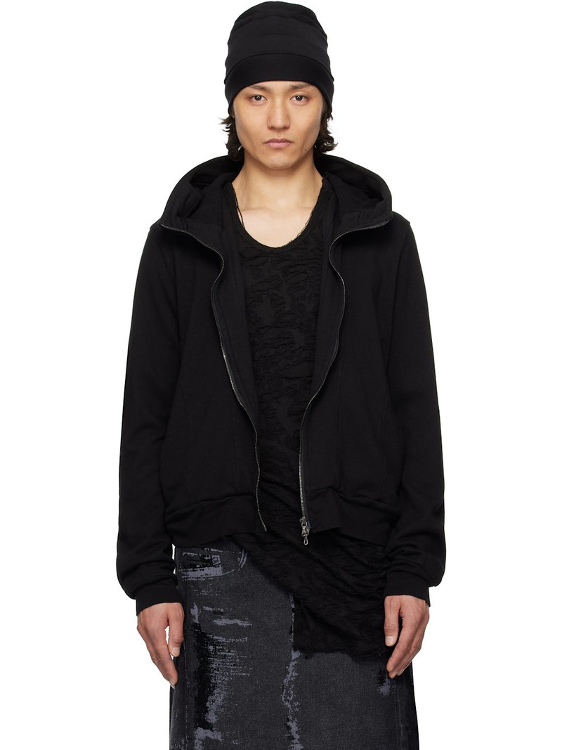 Black Seamed Hoodie 1