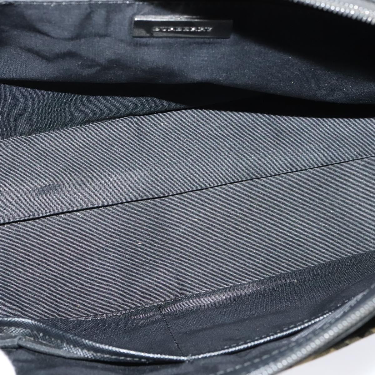 Burberry Nova Check Hand Bag Canvas Beige Black - 8