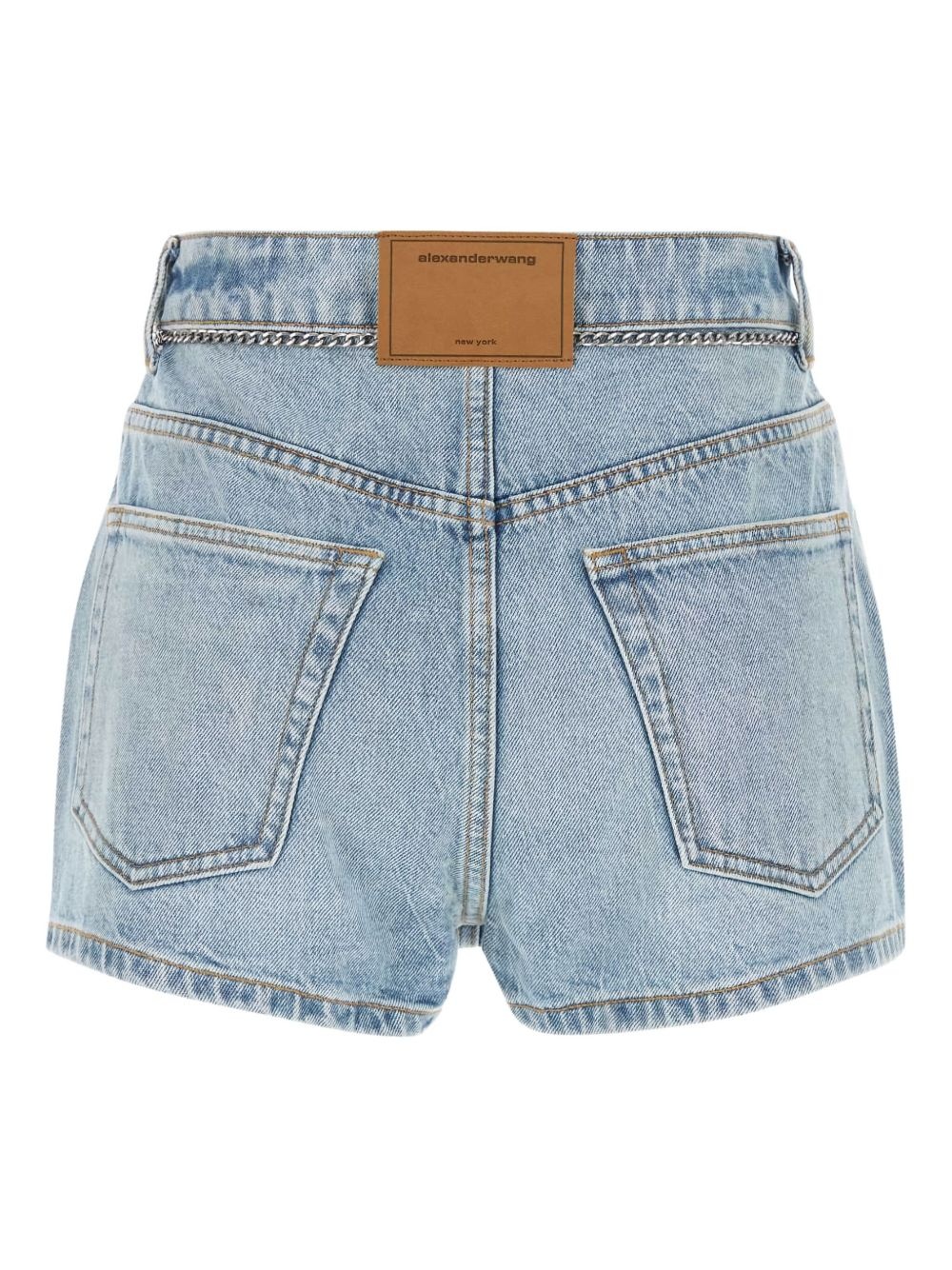 cotton denim skorts - 2