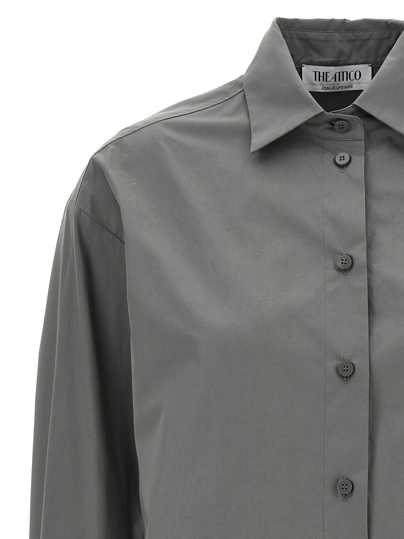 Tシャツ・カットソー THE ATTICO ELIZA SHIRT (248WCH14 W055 084 GREY MELANGE) Eliza'' grey shirt for Women | THE ATTICO®