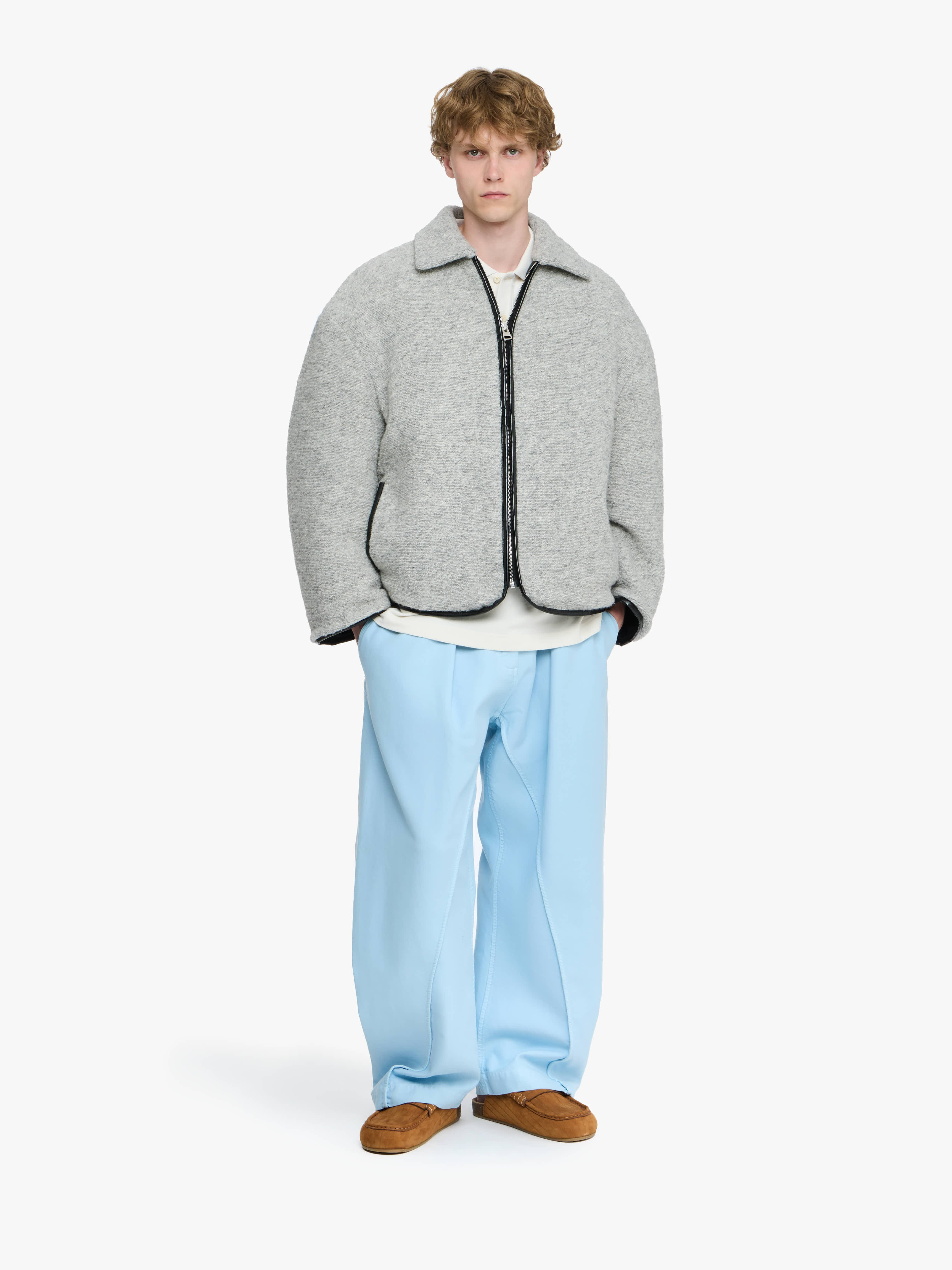 CONTRAST TRIM CASUAL JACKET - 2