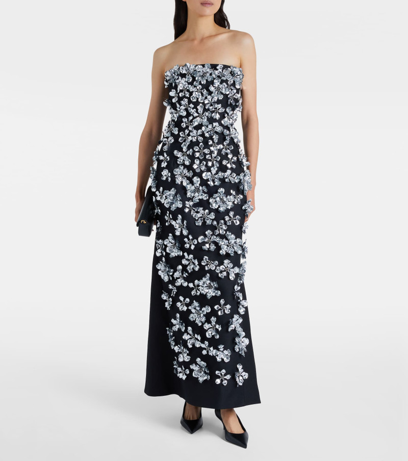 EMILIA WICKSTEAD Leilani embellished strapless gown outlook