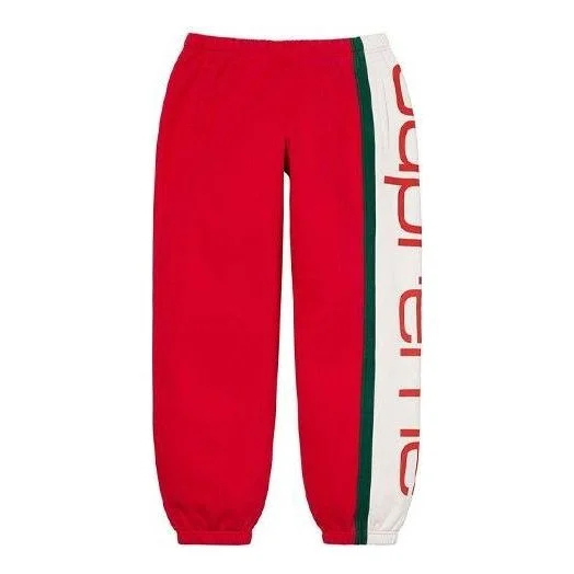 Supreme Big Logo Paneled Sweatpants 'Red White' SUP-FW20-303 - 1