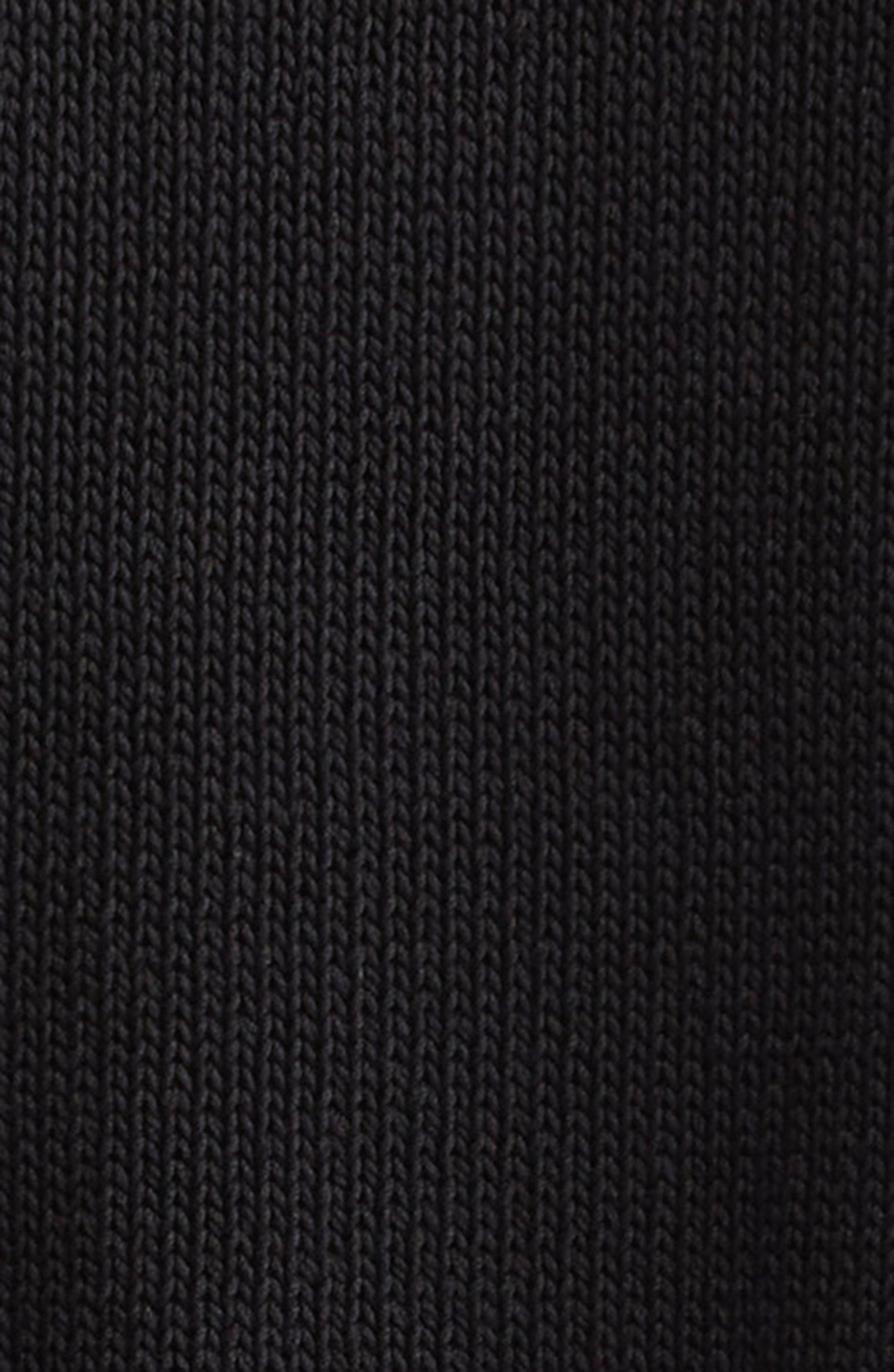 LOULOU DE SAISON Kina Johnny Collar Cotton Sweater in Black at Nordstrom - 7