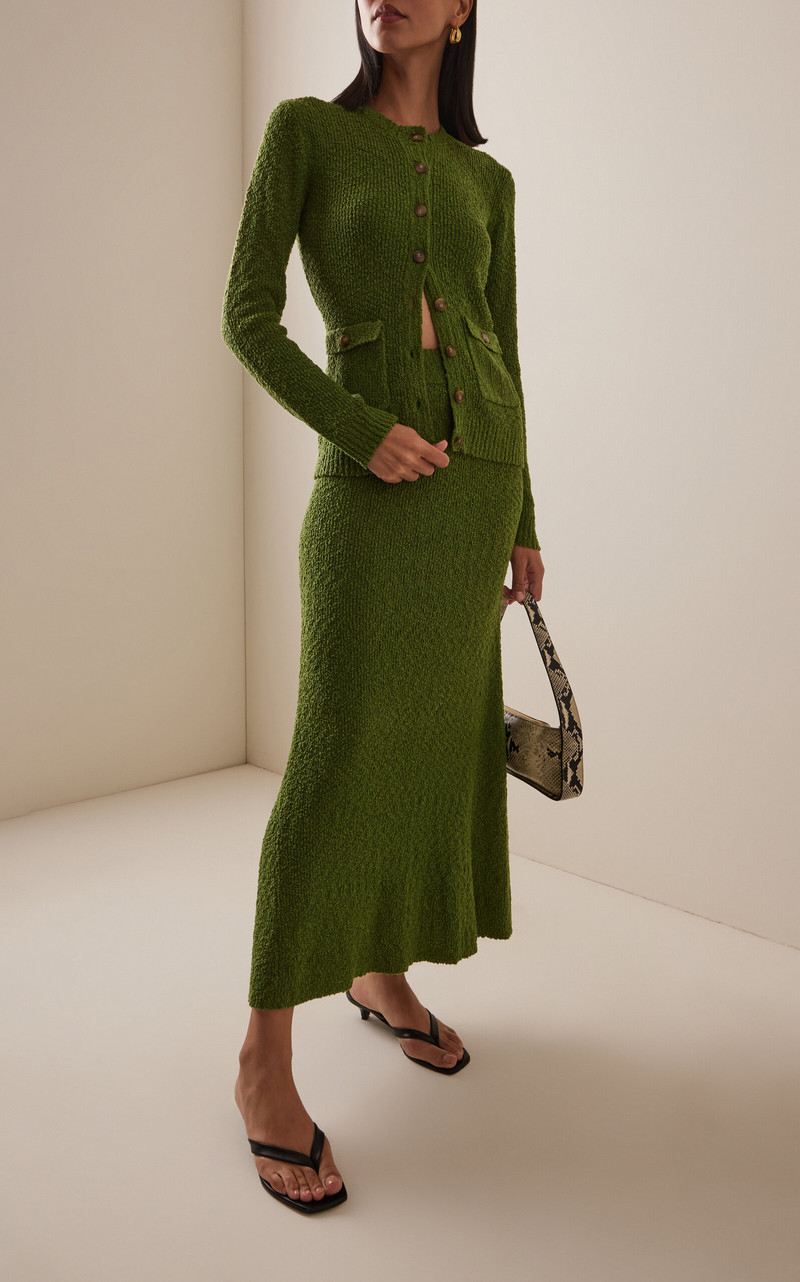THIRD FORM Wistful Knit Midi Skirt green outlook