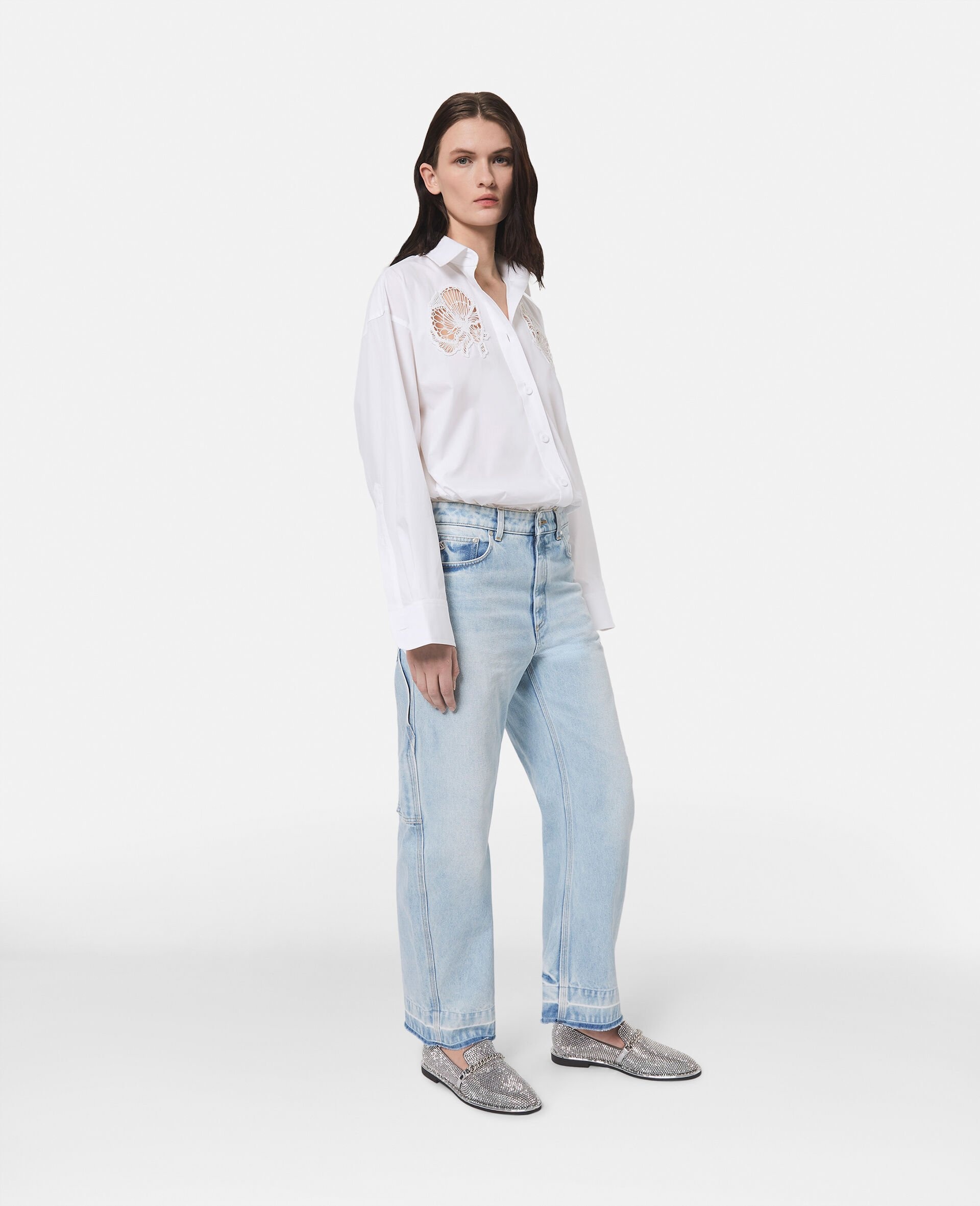Floral Comely Panel Oxford Shirt - 2