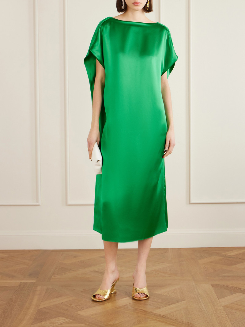 Dries Van Noten Silk-satin Midi Dress outlook